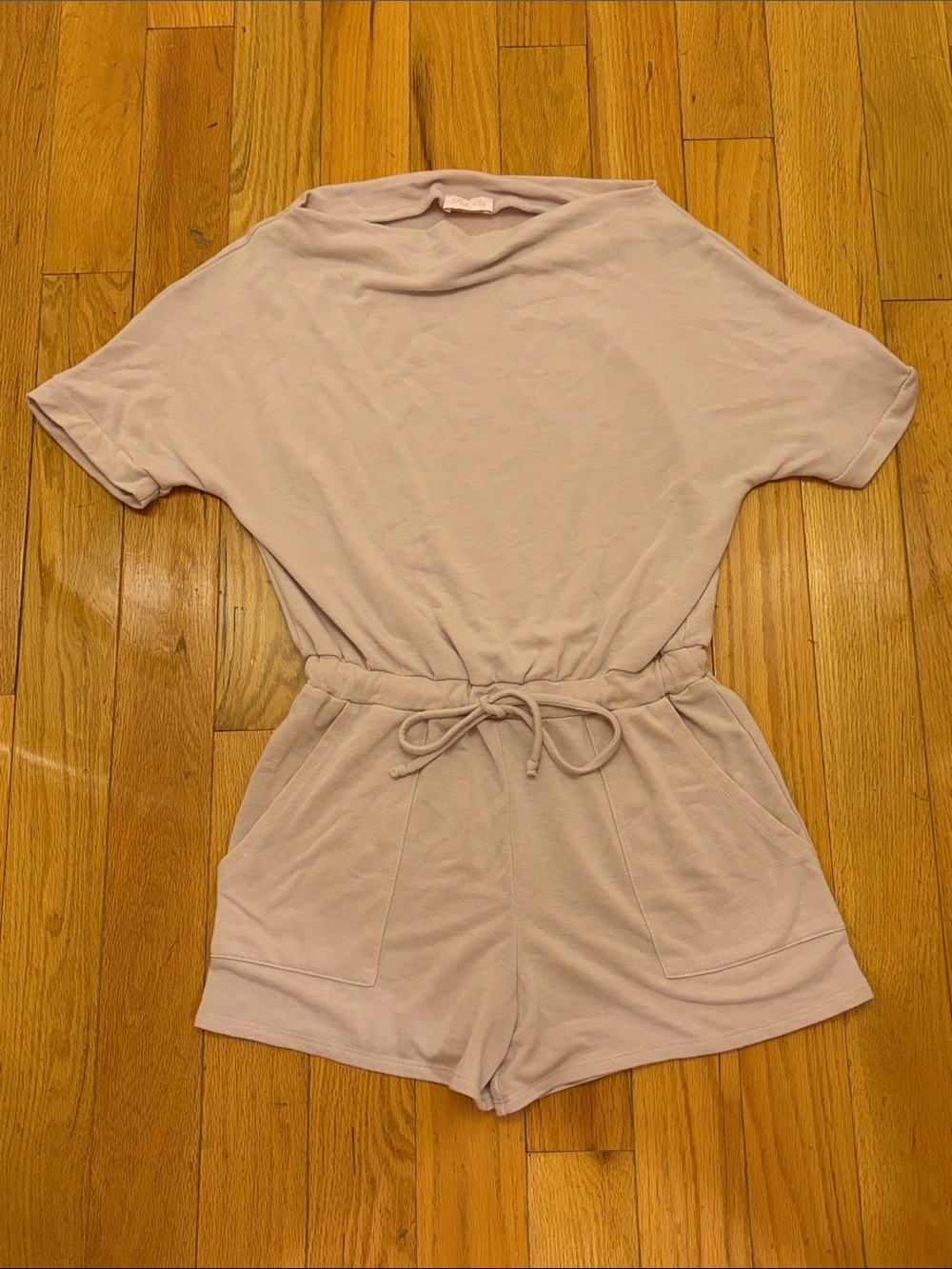 Pink Lily Soft Mauve Knit Romper Size Small